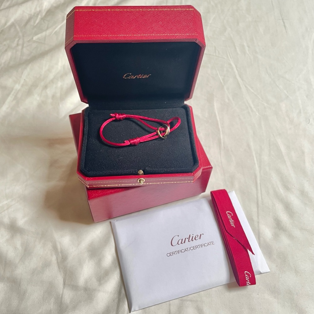 Cartier Red Trinity Cord 18k Gold Bracelet